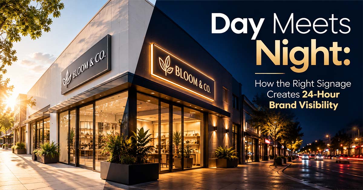 Day Meets Night: How the Right Signage Creates 24-Hour Brand Visibility